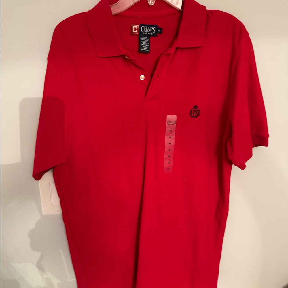 Chaps Men's Red Polo Shirt Size M new with tags